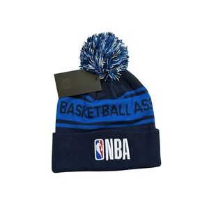 NBA Ultra Game Men Navy Blue Knit Pom Beanie Hat Cuffed ZOYB964F OSFA NWT